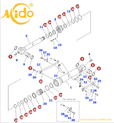 707-99-67470 7079967470 Komatsu PC450-8 PC460LC-8 PC430-8 Ανθεκτικό υδραυλικό σφραγίδωμα κυλίνδρων