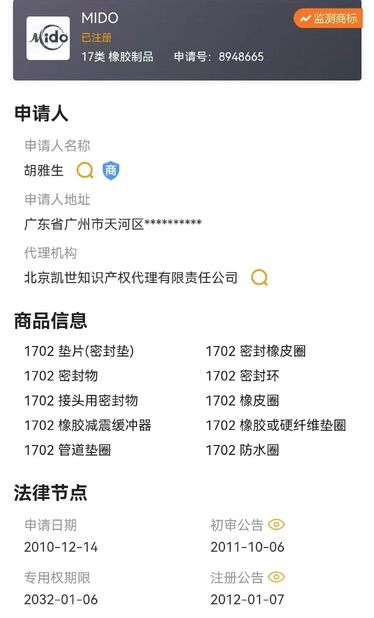 Κίνα Guangzhou Tianhe Qianjin Midao Oil Seal Firm Πιστοποιήσεις